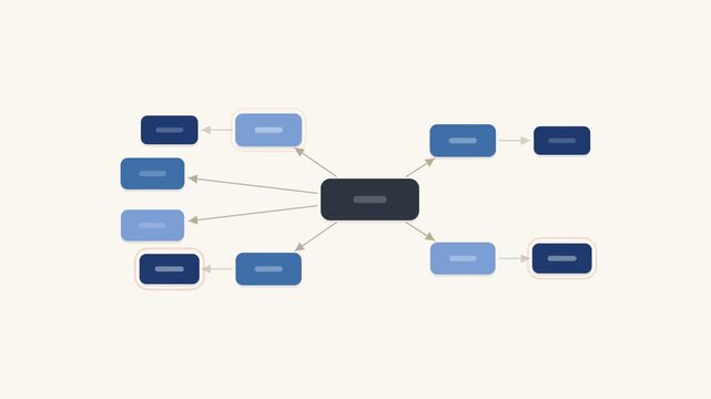 Symmetrical Information Node Network Graphic