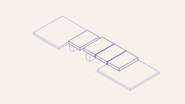 Isometric Bridge Assembly Sequence Diagram