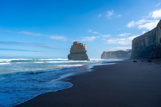 Clifton Beach and Twelve Apostles along the Great Ocean Road, Australia