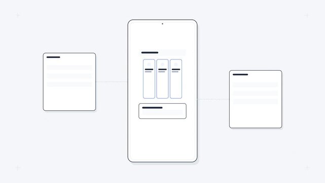 Modular mobile app interface layout