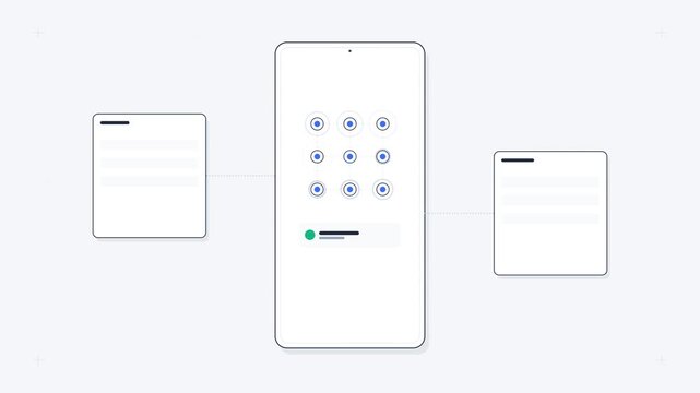 User authentication pattern lock on smartphone screen