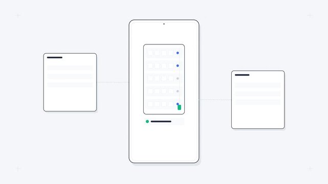 Vertical list menu for mobile software