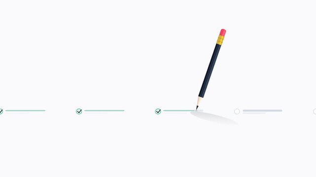 Graphite pencil marking checklist item