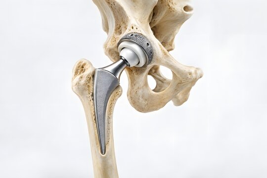 Total Hip Replacement Implant Prosthesis in Human Pelvic Joint