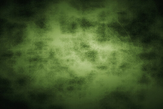 Moody green abstract grunge background with fine grainy noise and scratch lines ideal for dark forest themes military backdrops and vintage art.