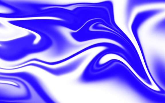 Abstract fluid motion graphic with dynamic blue wave patterns for digital media design