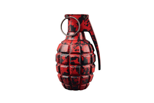 Red Hand Grenade Military Explosive Object