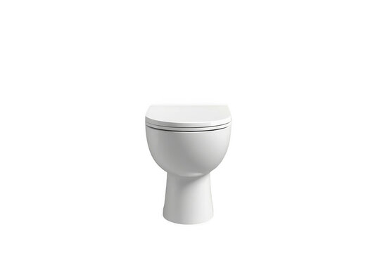 White Ceramic Toilet Bowl Front View