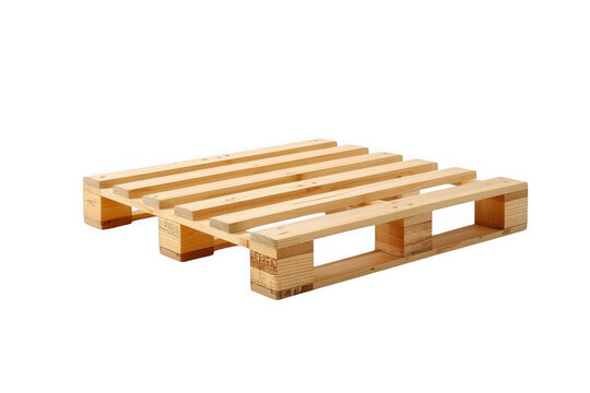 Wooden shipping pallet in perspective view