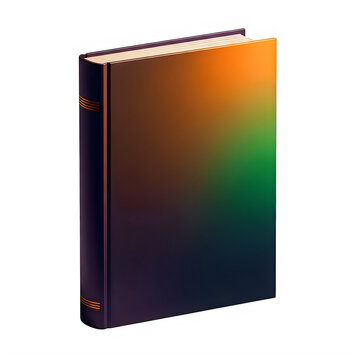 Sleek black notebook with vibrant gradient cover