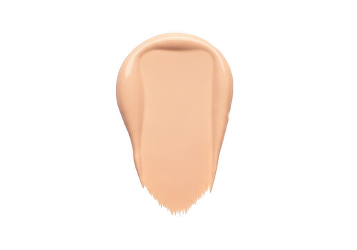 Beige liquid makeup foundation smear
