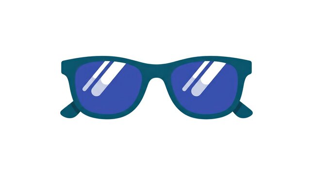 Teal sunglasses vector illustration