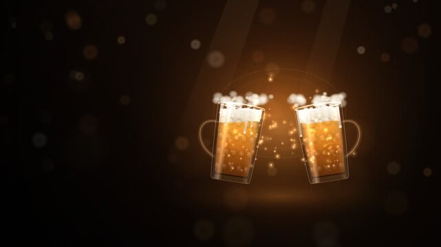 Beer Stein Clink Festival Toast Seamless Loop