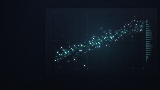 Scatter Plot Regression Analysis Chart Seamless Loop