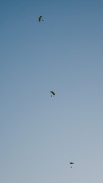 paragliding in the sky