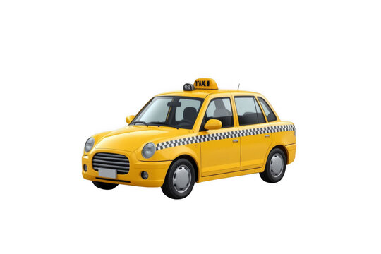 Classic yellow taxi car with roof sign