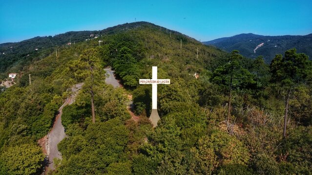 cross in the mountains