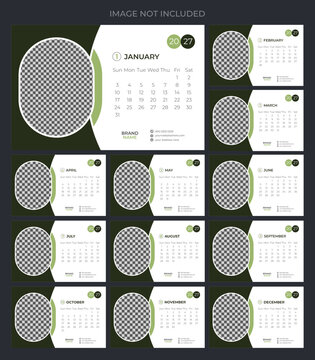 Office Desk Creative 2027 Calendar Design and monthly planner and date business planning
