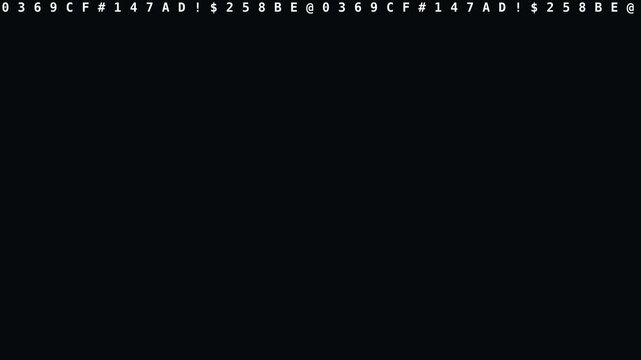 Digital matrix rain code animation falling down screen backdrop.