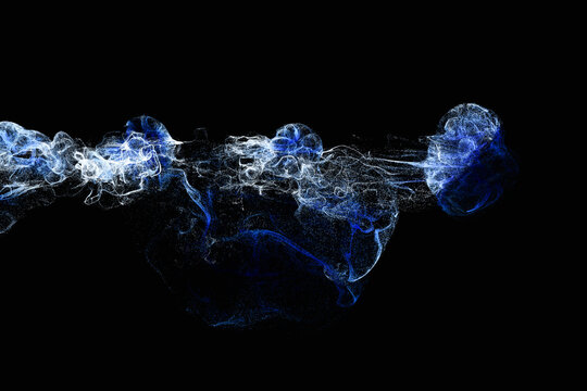 Complex Blue Particle Network in Dark Space