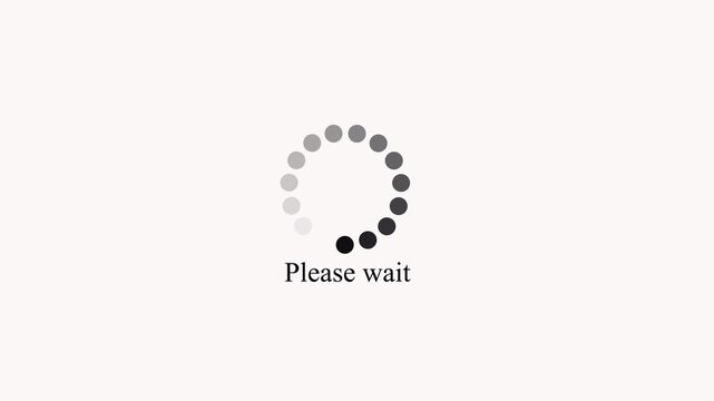 Circular loading progress icon with update text symbol