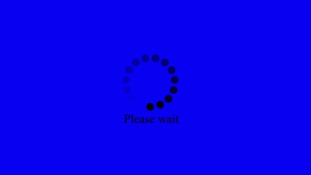 Circular loading progress icon with update text symbol