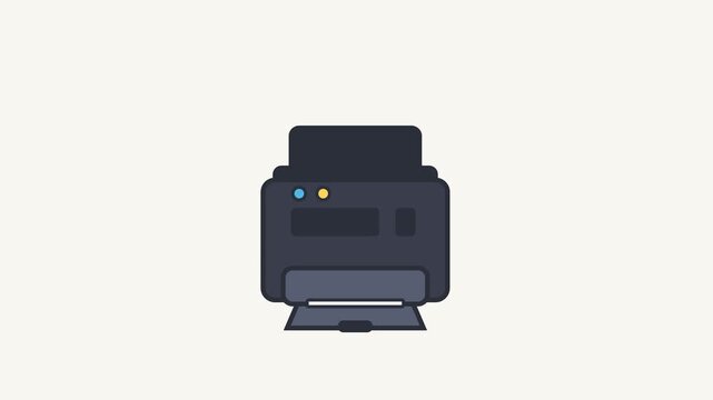 Office Printer Animation Printing Paper Documents For Business Efficiency And Professional Workplace Productivity Workflow Solutions Concept