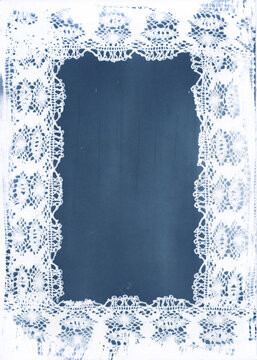 Negative Space Lace Print