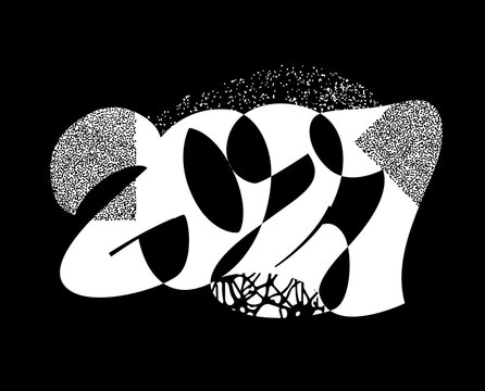 2027 abstract numbers &ndash; concept of New Year celebration