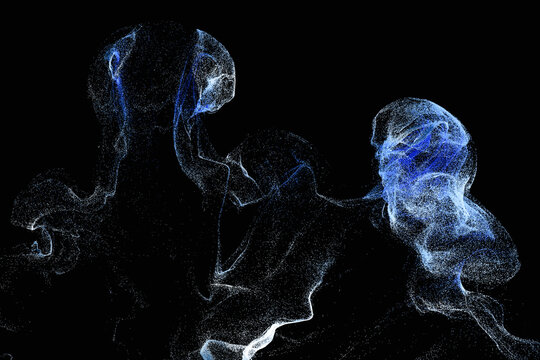 Luminous Blue Energy Field and Particle Interaction