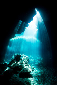 Underwater cave in Miyakojima