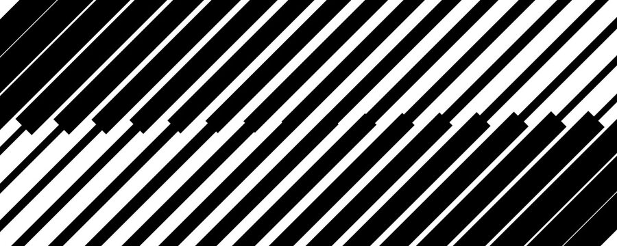 Divided diagonal stripe pattern with bold black lines for clean industrial style  on transparent background.