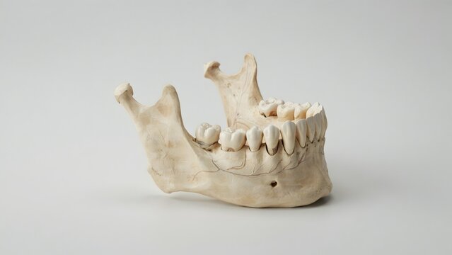 Human Mandible Bone Model with Teeth for Medical Education and Dental Practice