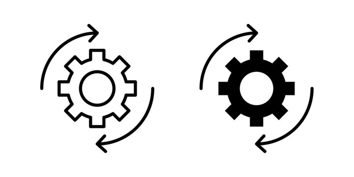 Continuous changes icon representing ongoing transformation, adaptation, improvement, innovation, business evolution, and dynamic processes.