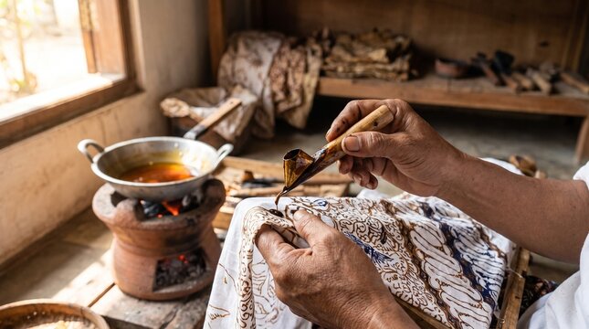 hands of a potter at work
