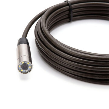 Close-up of professional coaxial cable with bnc connector for audio video equipment