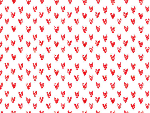 Red heart pattern
