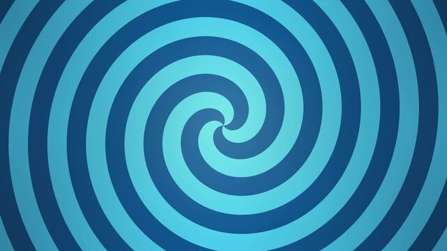 Abstract blue hypnotic rotating spiral background animation loop