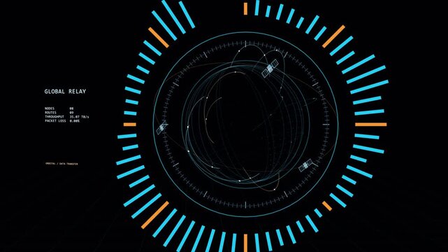 High-tech 4K loop of a dynamic digital audio spectrum equalizer in a futuristic HUD dashboard. Ideal for music visualization, cybersecurity, sci-fi, and tech projects.