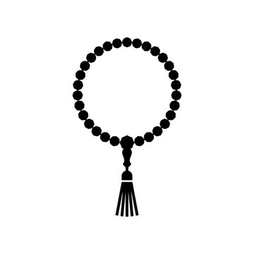 Islamic Tasbih Prayer Beads, Muslim Rosary Vector Illustration