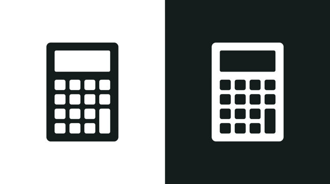 Calculator vector icon design representing finance accounting and mathematics with calculator accounting calculation