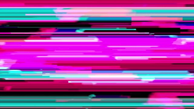 Abstract digital glitch effect with static noise, RGB split and screen distortion. Perfect overlay for tech, modern and edgy video projects.