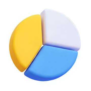 3D Pie Chart Diagram Data Share Business Analytics Icon