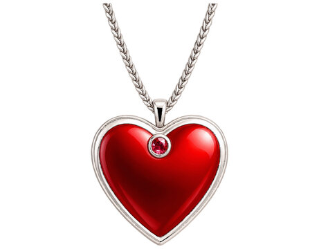 Cherry Berry Happy Characters Red Heart Pendant Necklace Vector Illustration
A stunning, commercial-grade vector illustration of a polished red enamel heart pendant necklace set in a sil
