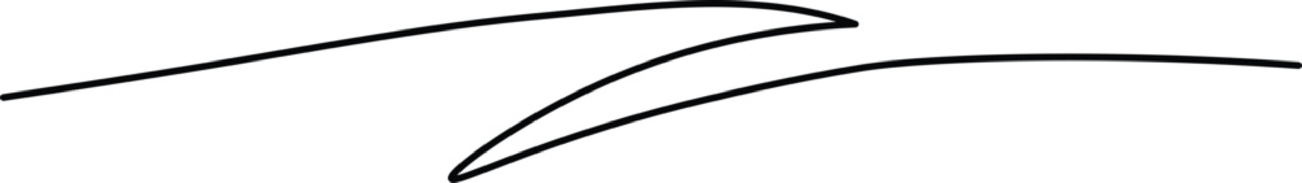 Continuous zigzag line art depicting a simple dynamic sharp wave line vector with editable stroke on white background.