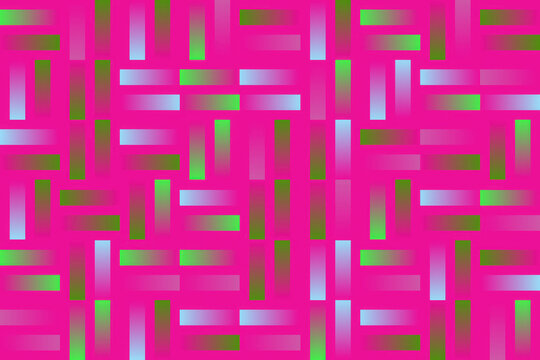 Abstract geometric pattern with pink background and gradient rectangles