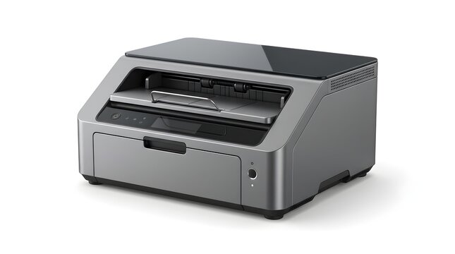 Compact Desktop Document Scanner Isolated