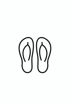 flip flops isolated on white