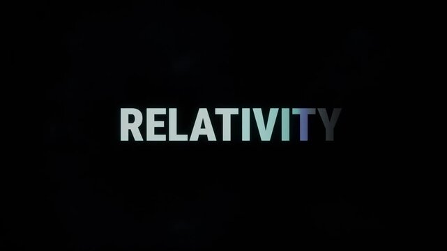 Relativity Physics Title Animation &ndash; Einstein Relativity, Space Time and Modern Physics Concept
