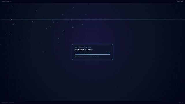 4K Cinematic Game & Movie Loading Screen HUD Overlay | Futuristic Progress Bar